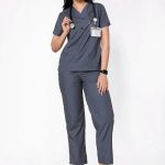 Classic Women's V-Neck (Heather Grey) Scrub