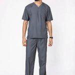 Classic Men's V-Neck (Heather grey)  Scrub