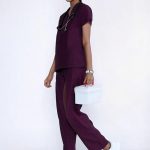 Classic Women's V-Neck (wine)  Scrub